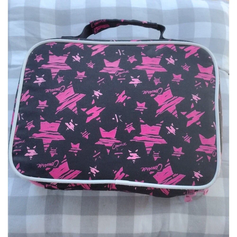 Converse Chuck Taylor All Star Insulated Lunchbox Soft Cooler Bag Black Pink